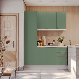 Armario de Cocina 170cm 6 Puertas Kappesberg Blanco/Verde