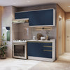 Cocina Compacta 200cm MDF 3 Cajones Kappesberg Blanco/Azul