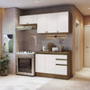 Cocina Compacta 200cm MDF 3 Cajones Kappesberg Marrón/Blanco