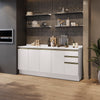Gabinete Inferior 200cm 3 Cajones Kappesberg Blanco