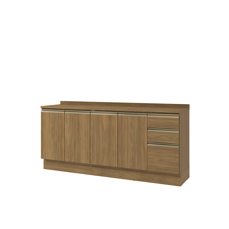 Gabinete Inferior 200cm 3 Cajones Kappesberg Marrón