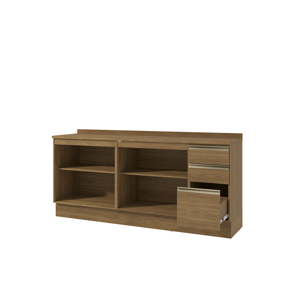 Gabinete Inferior 200cm 3 Cajones Kappesberg Marrón