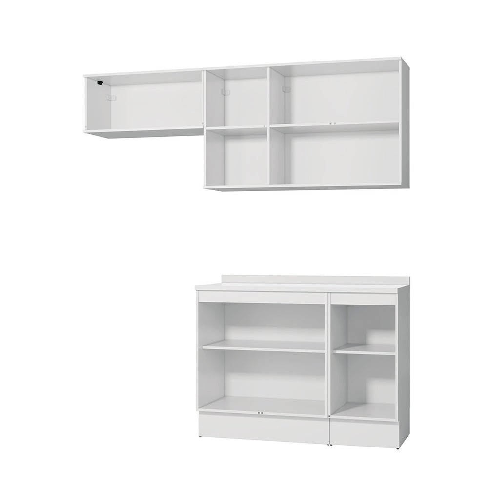 Cocina Compacta 200cm MDF 7 Puertas Kappesberg Blanco