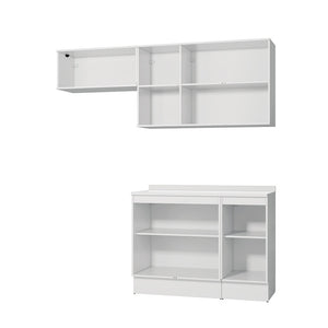 Cocina Compacta 200cm MDF 7 Puertas Kappesberg Blanco