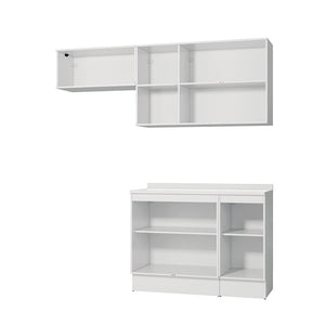 Cocina Compacta 200cm MDF 7 Puertas Kappesberg Blanco/Verde