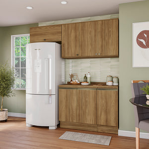 Cocina Compacta 200cm MDF 7 Puertas Kappesberg Marrón