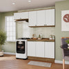 Cocina Compacta 200cm MDF 7 Puertas Kappesberg Marrón/Blanco