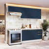 Cocina Completa 240cm MDF 3 Cajones Kappesberg Blanco/Azul
