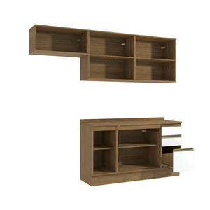 Cocina Completa 240cm MDF 3 Cajones Kappesberg Marrón/Blanco