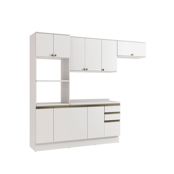 Armario Cocina 270cm MDF 10 Puertas Kappesberg Blanco