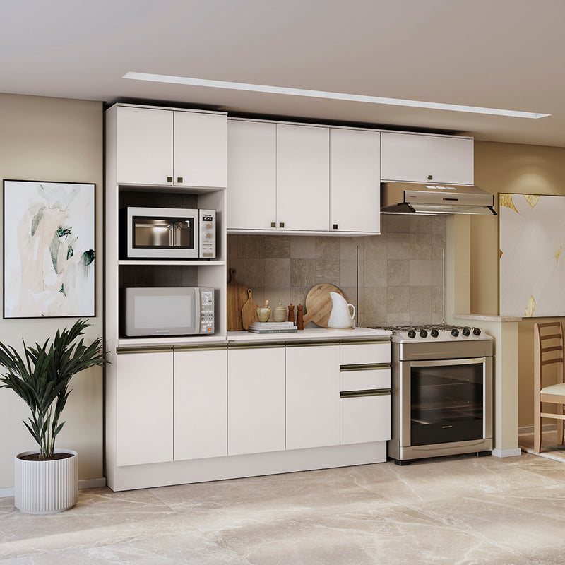Armario Cocina 270cm MDF 10 Puertas Kappesberg Blanco