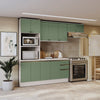 Armario Cocina 270cm MDF 10 Puertas Kappesberg Blanco/Verde