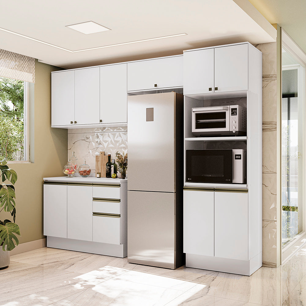 Armario Cocina Torre Horno 270cm MDF Kappesberg Blanco