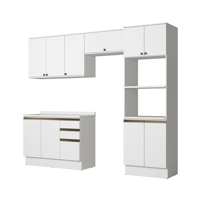 Armario Cocina Torre Horno 270cm MDF Kappesberg Blanco