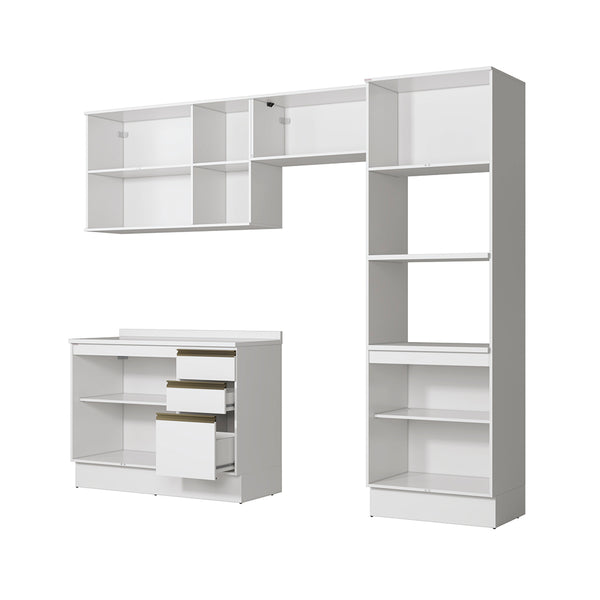 Armario Cocina Torre Horno 270cm MDF Kappesberg Blanco