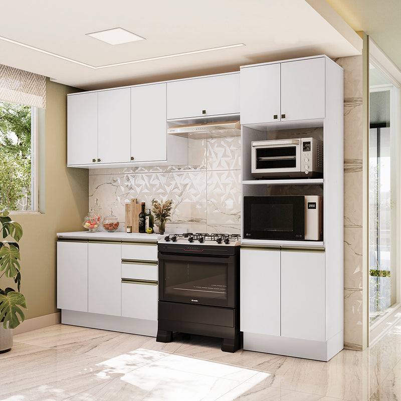 Armario Cocina Torre Horno 270cm MDF Kappesberg Blanco