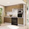 Armario Cocina Torre Horno 270cm Kappesberg Blanco/Marrón
