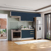 Cocina Completa 280cm MDF 3 Cajones Kappesberg Blanco/Azul