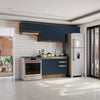 Cocina Completa 280cm MDF 3 Cajones Kappesberg Marrón/Azul