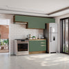 Cocina Completa 280cm MDF 3 Cajones Kappesberg Marrón/Verde