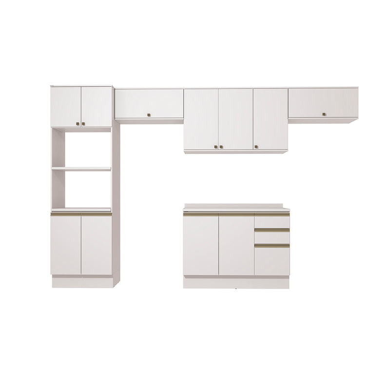 Cocina Integral 350cm MDF Kappesberg 11 Puertas Blanco