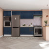 Cocina Integral 350cm MDF Kappesberg 11 Puertas Blanco/Azul