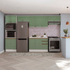 Cocina Integral 350cm MDF Kappesberg 11 Puertas Blanco/Verde