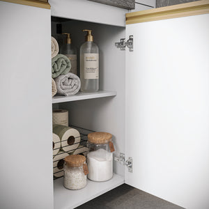 Gabinete Baño Kappesberg 116cm MDF Con Aéreos Blanco
