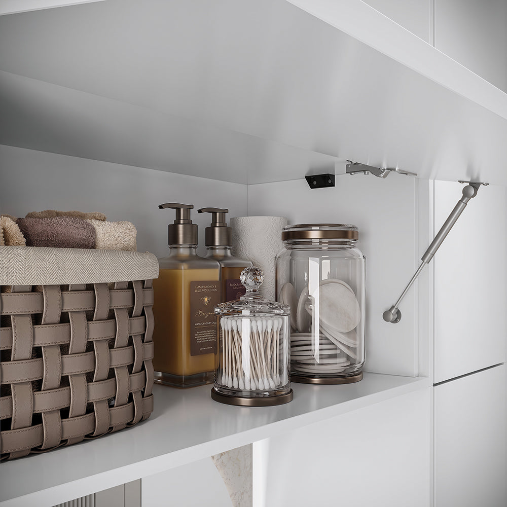 Gabinete Baño Kappesberg 116cm MDF Con Aéreos Blanco