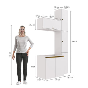 Gabinete Baño Kappesberg 116cm MDF Con Aéreos Blanco