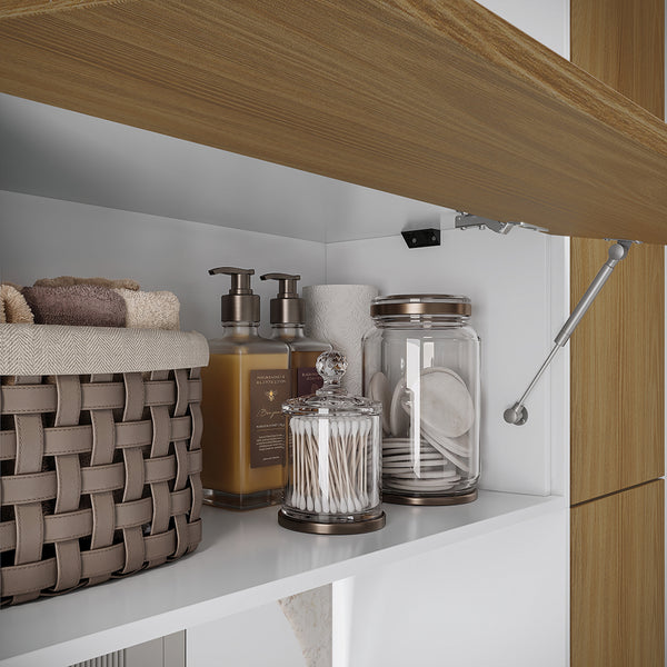 Gabinete Baño Kappesberg 116cm MDF Blanco y Marrón
