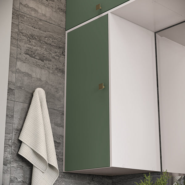 Gabinete Baño Kappesberg 120cm MDF Blanco y Verde