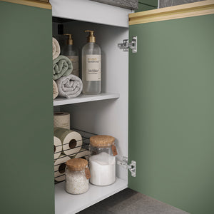 Gabinete Baño Kappesberg 116cm MDF Blanco y Verde