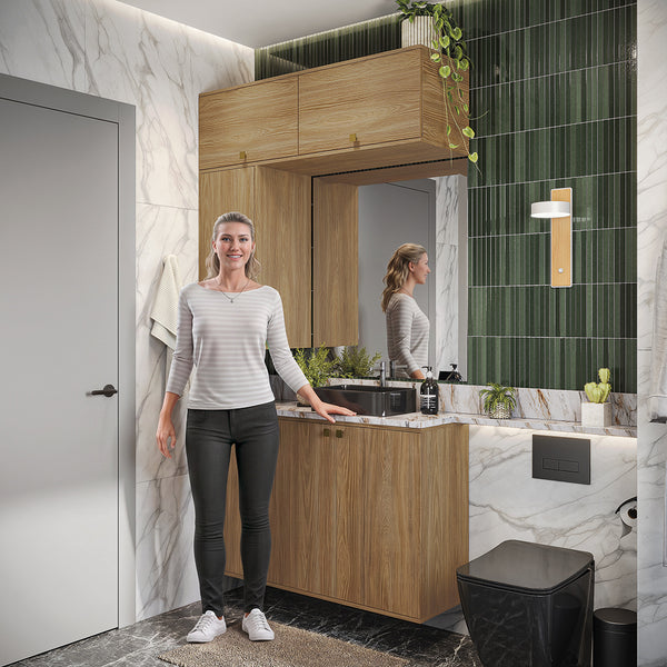Gabinete Baño Kappesberg 120cm MDF Marrón