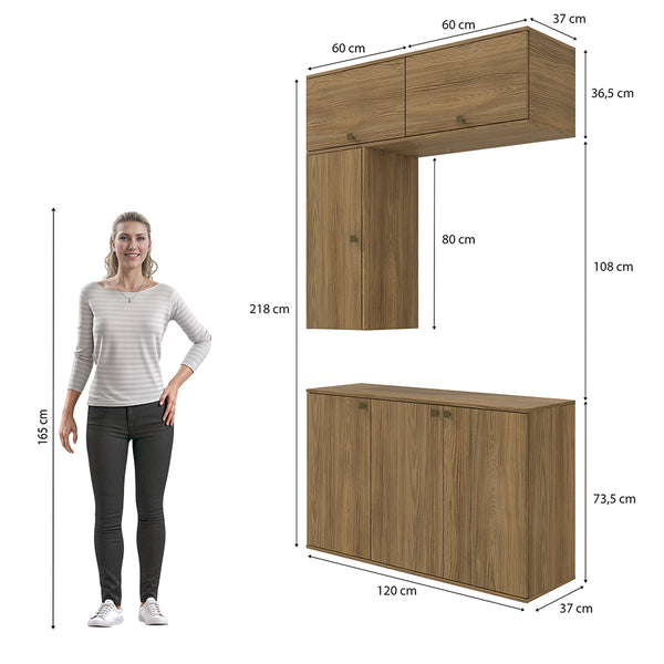 Gabinete Baño Kappesberg 120cm MDF Marrón