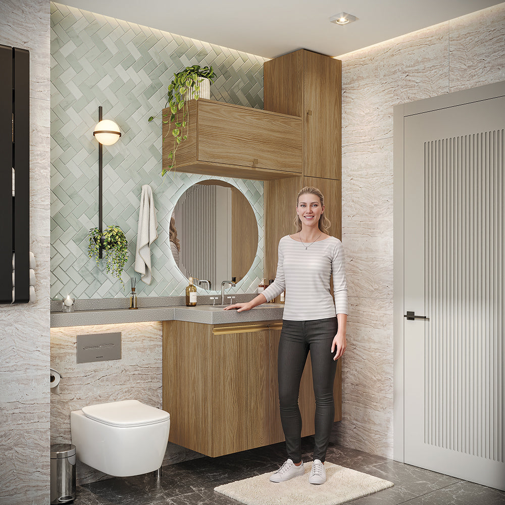 Gabinete Baño Kappesberg 116cm MDF Marrón
