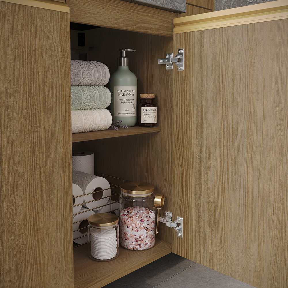 Gabinete Baño Kappesberg 116cm MDF Marrón