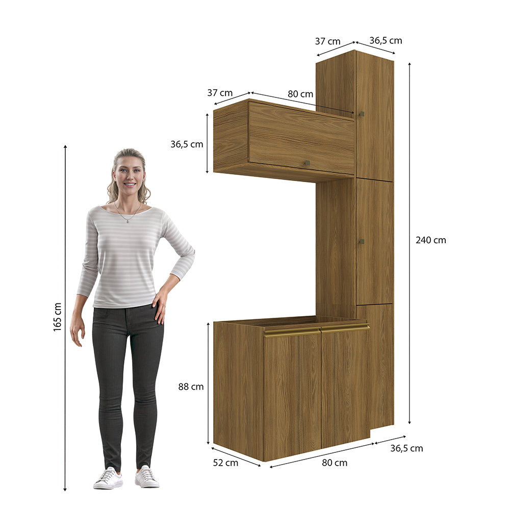 Gabinete Baño Kappesberg 116cm MDF Marrón
