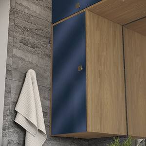Gabinete Baño Kappesberg 120cm MDF Marrón y Azul