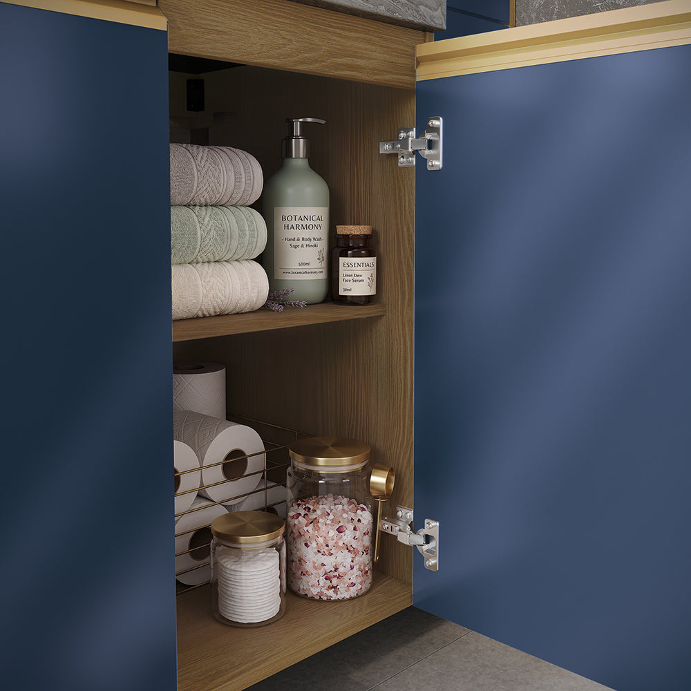 Gabinete Baño Kappesberg 116cm MDF Marrón y Azul