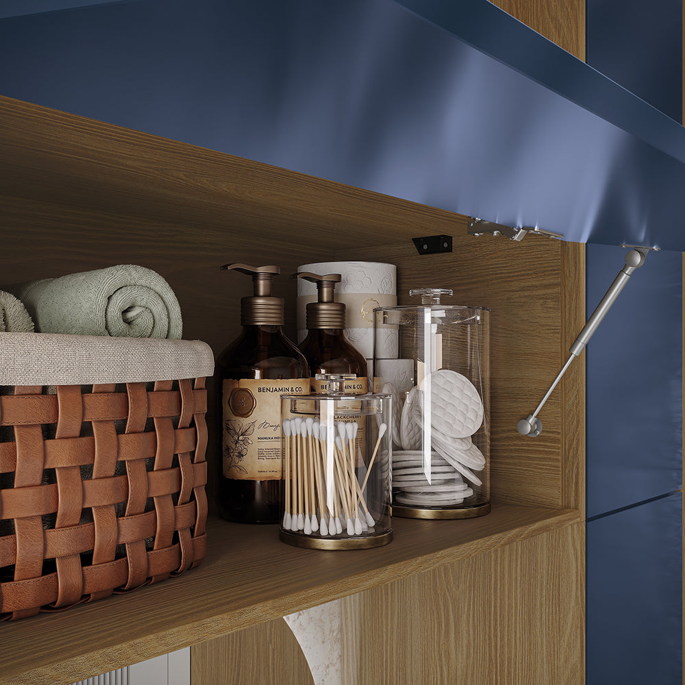 Gabinete Baño Kappesberg 116cm MDF Marrón y Azul