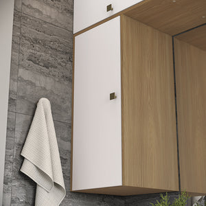 Gabinete Baño Kappesberg 120cm MDF Marrón y Blanco