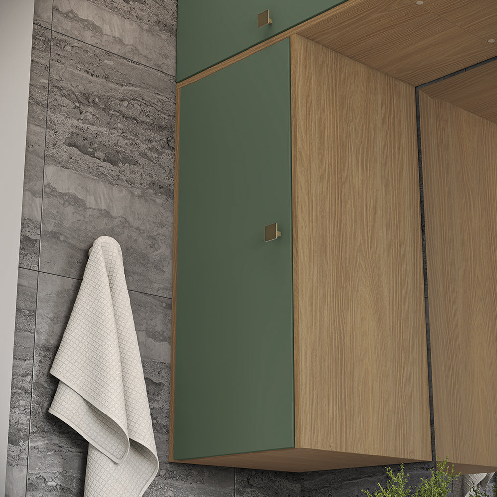 Gabinete Baño Kappesberg 120cm MDF Marrón y Verde