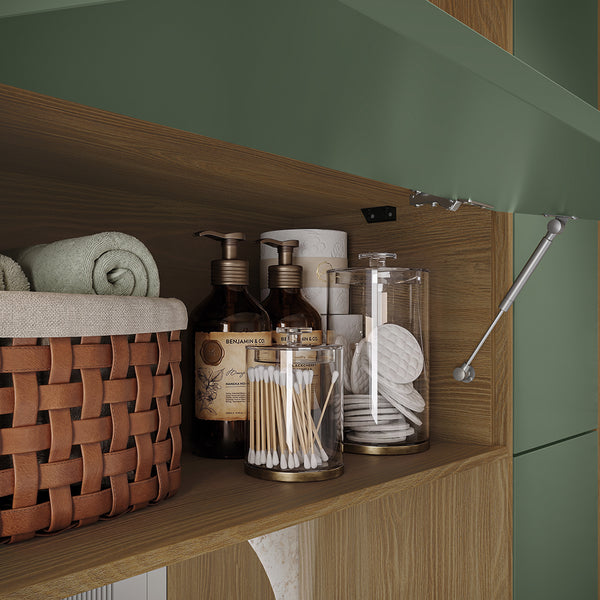 Gabinete Baño Kappesberg 116cm MDF Marrón y Verde