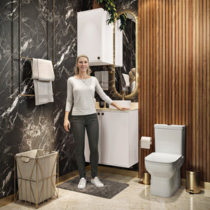 Gabinete Baño Kappesberg 80cm MDF Con Aéreos Blanco