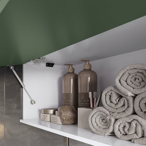 Gabinete Baño Kappesberg 80cm MDF Blanco y Verde