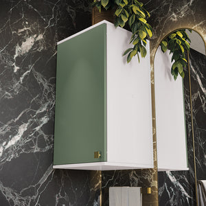 Gabinete Baño Kappesberg 80cm MDF Blanco y Verde