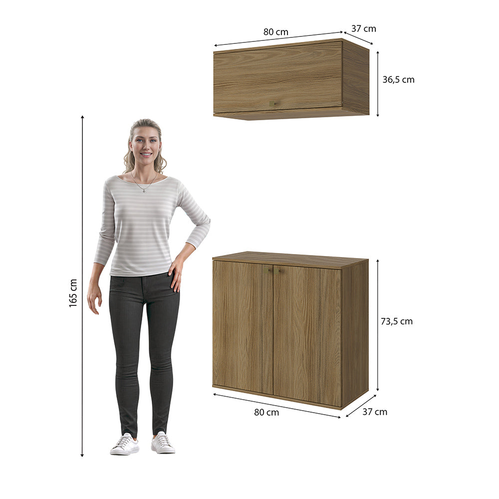 Gabinete Baño Kappesberg 80cm MDF Marrón