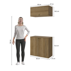Gabinete Baño Kappesberg 80cm MDF Marrón