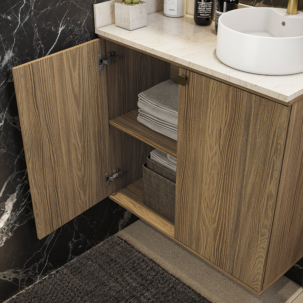 Gabinete Baño Kappesberg 80cm MDF Marrón